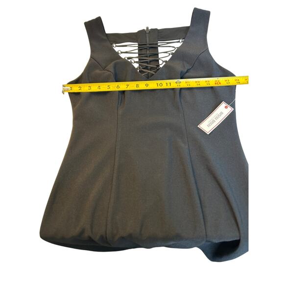 Bisou Bisou Sleeveless Black Sheath Criss-Cross V-Neck Dress Sz 12 New with tags - Picture 9 of 11